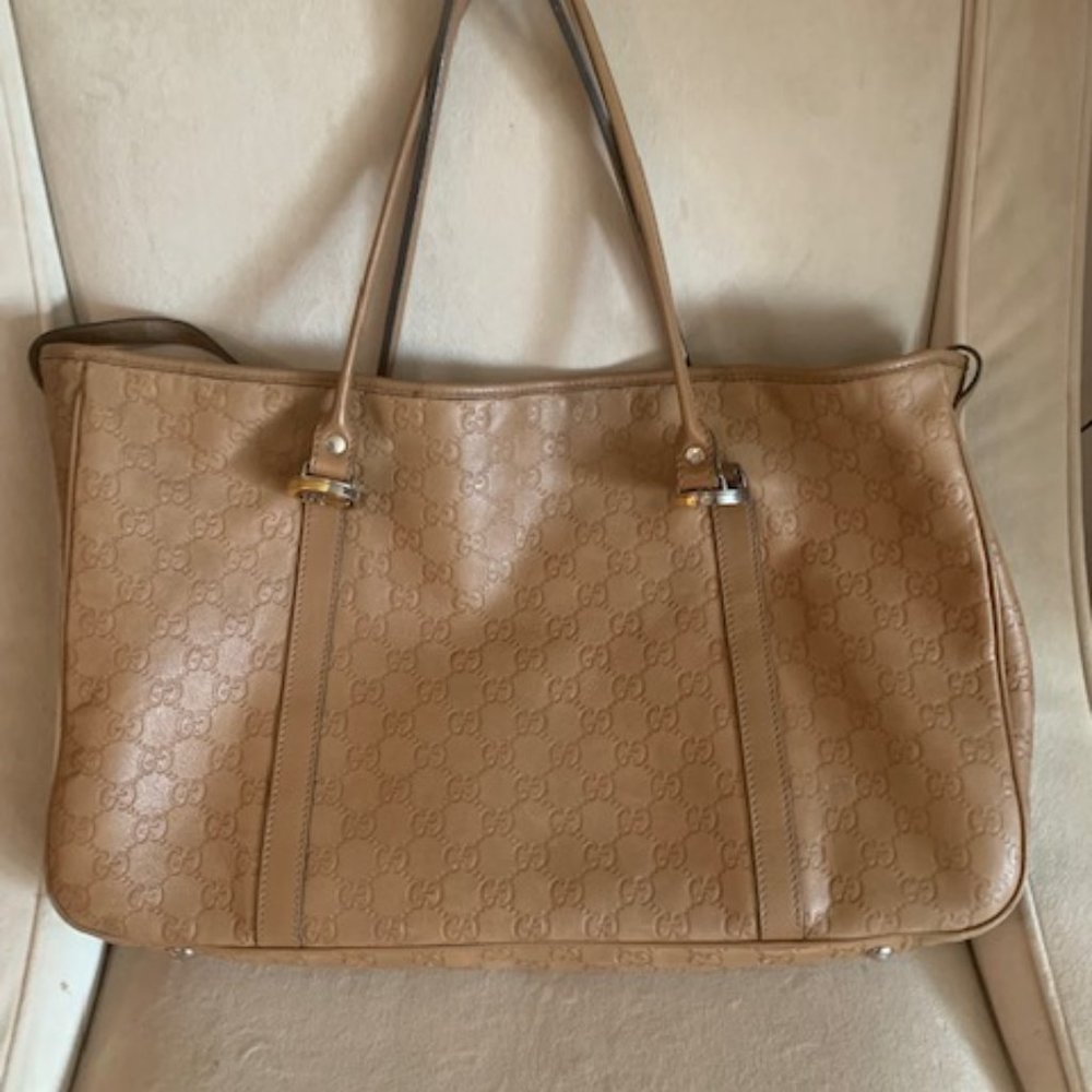 Gucci  GUCCISSIMA  GG TWINS Leather TOTE